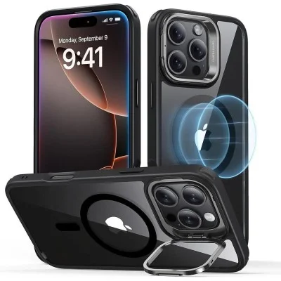 Cover Iphone 16 Pro Max Classic Hybrid With Stash Stand Case Esr - Black